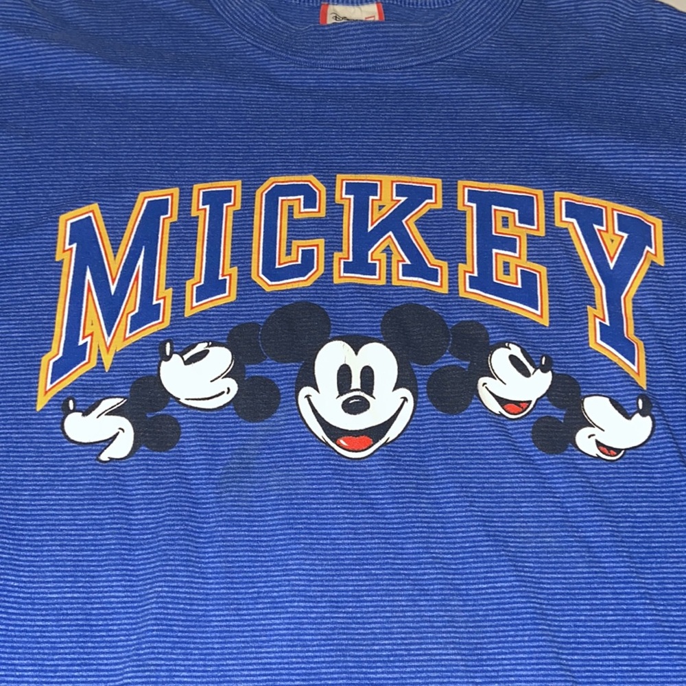 Vintage Disney Mickey Mouse Unisex L/XL Short Sleeve Blue T-Shirt - Picture 4 of 9